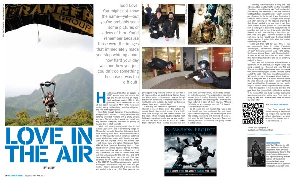 Todd in Blue Skies Mag